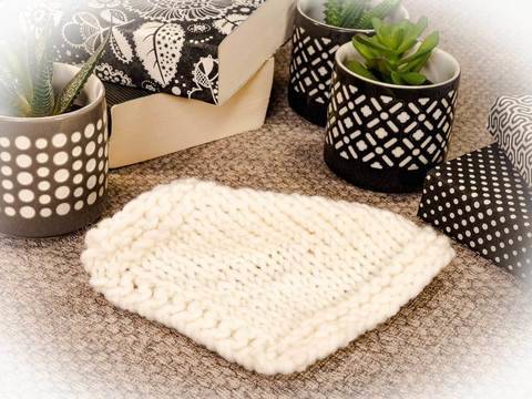 Strickanleitung Karo glatt rechts gestrickt