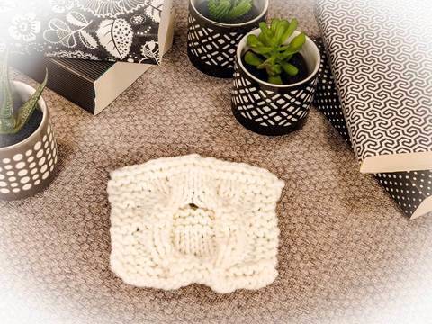 Strickanleitung Karo mit Zopf in Kreisform