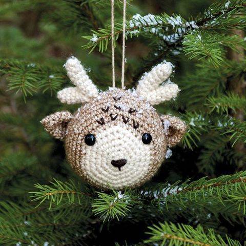 Weihnachtskugel Moriko das Reh - Häkelanleitung