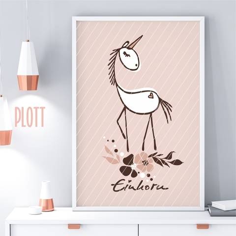 Plottdatei ♥ Strich-Einhorn