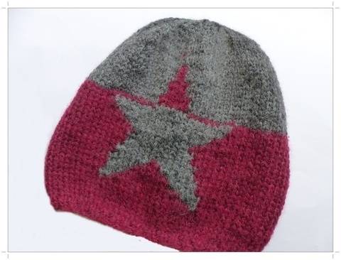 Beanie mit Stern, Strickanleitung