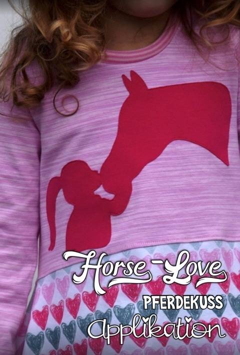 Horse Love - Reiten - Küss das Pferd - Pferd Appli