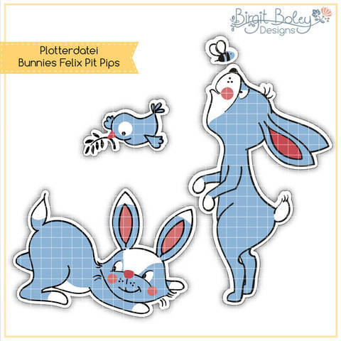 Birgit Boley Designs • Bunnies Felix Pit Pips