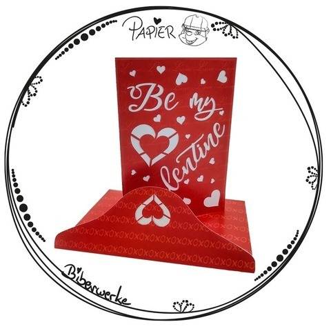 Grußkarte Be my Valentine