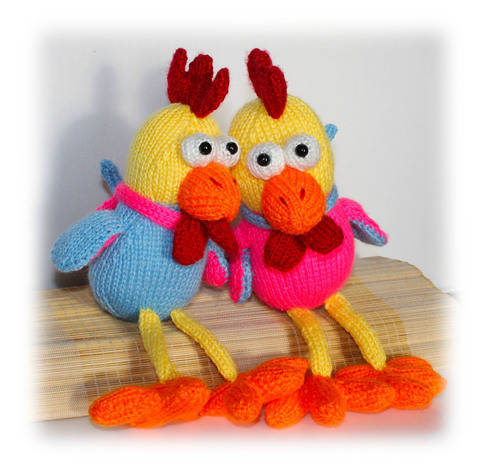 Rooster Knitting Pattern, Chicken Knitting Pattern