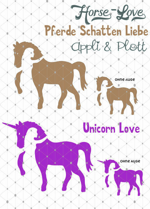 APPLI Horse Love Reiten Pferd Pferdeliebe Einhorn + BONUS