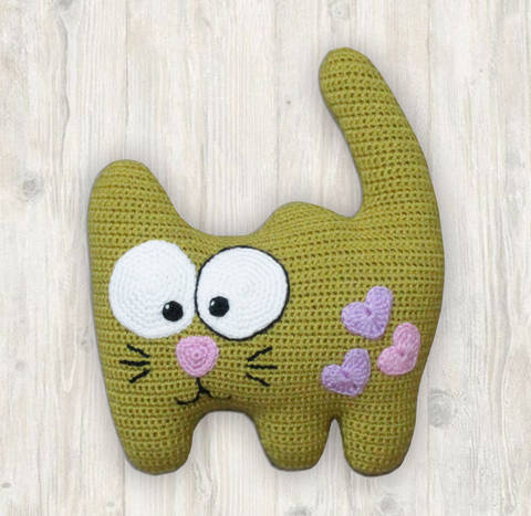 Cat Pillow Crochet Pattern