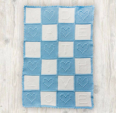 Baby Blanket Quilt Crochet Pattern