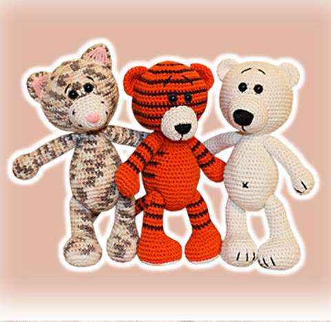 Tiger Cat Bear Crochet Pattern