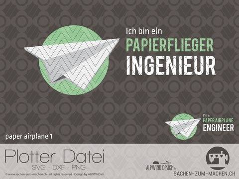 Plotter-Datei "paper airplane" #1