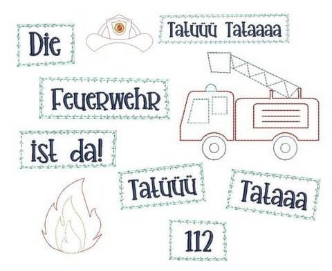 Stickdatei - Feuerwehr Appli in PES
