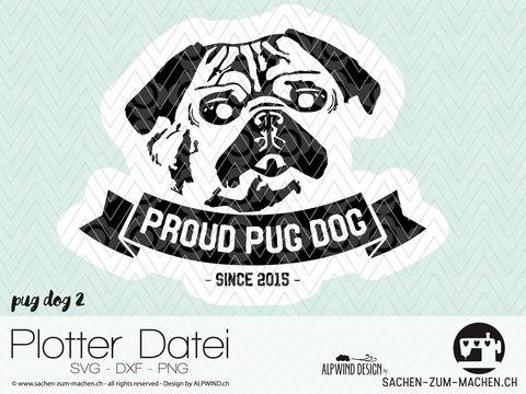 Plotter-Datei "pug dog" #2