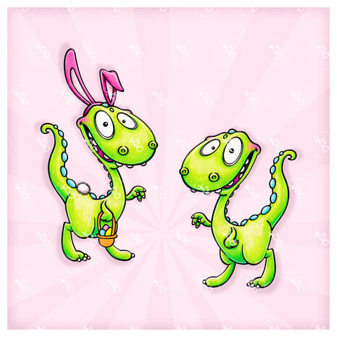 digi stamp set "hippity hoppity dino"