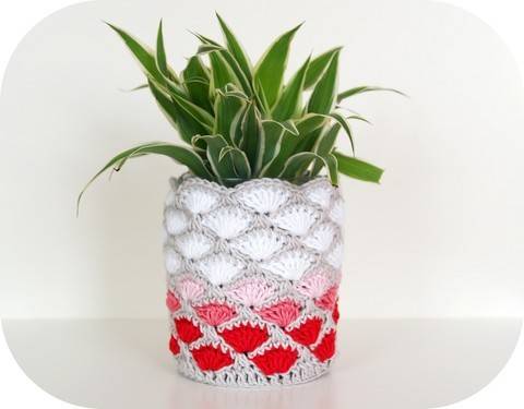 Häkelanleitung Deko-Vase/-Blumentopf