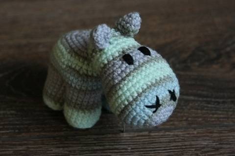 Häkelanleitung Baby Hippo