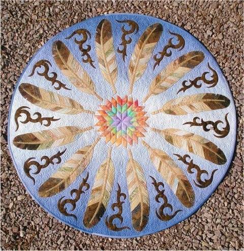 Sun Dance Eagle Feather PDF quilt pattern