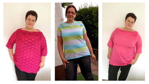 Nähanleitung und Schnittmuster curvyPenelope Shirt, Grössen: 48 - 58