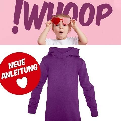 !WHOOP NO 18 HOODIE SCHNITTMUSTER, NÄHANLEITUNG GR. 86-128