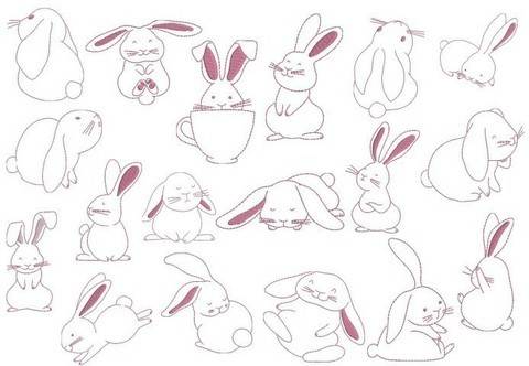 Stickdatei - Funny Bunnies in PES