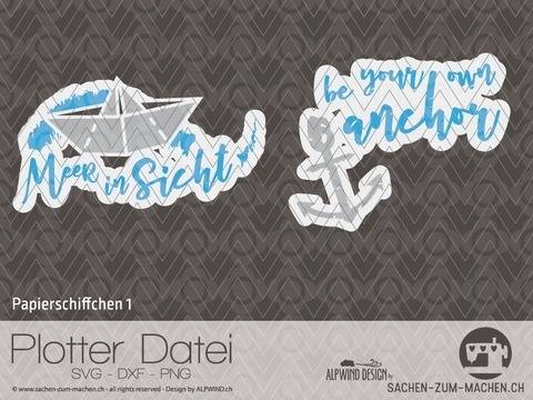 Plotter-Datei "Papierschiffchen" #1