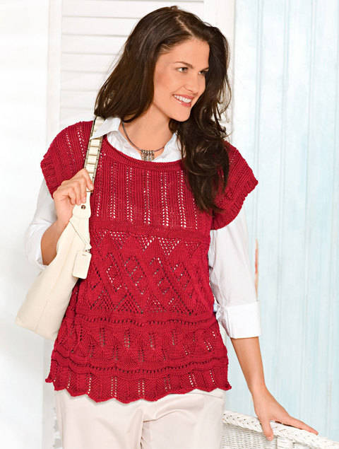 Musterpulli in Himbeere