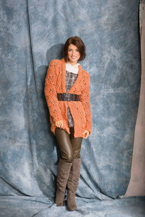 Flauschjacke mit Rippenblende