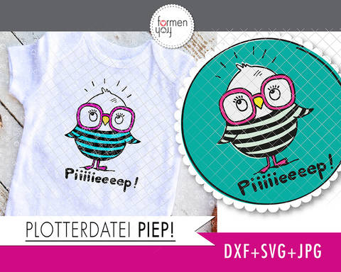 PIEP! Süßer Nerd - Plotterdatei von formenfroh - dxf+svg+jpg