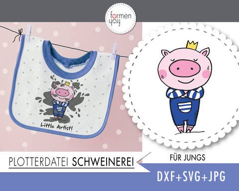 Große Schweinerei für Jungs - Plotterdatei von formenfroh