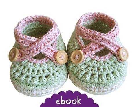 ❤ Häkelanleitung ❤ Cross Strap Baby Loafers