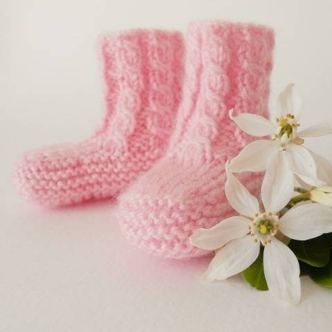 Baby chaussons naissance - tutoriel tricot bébé PDF