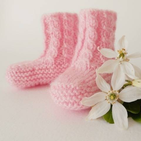 Baby chaussons 3 mois - tutoriel tricot bébé PDF