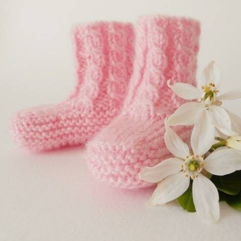 Baby chaussons 9 mois - tutoriel tricot bébé PDF