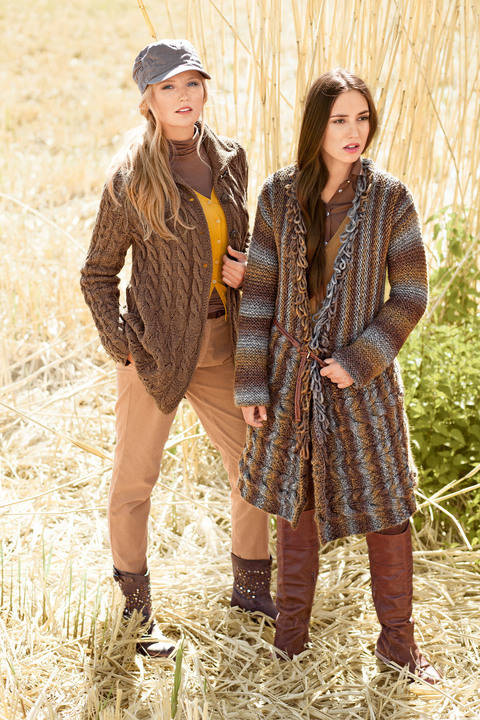 Jacke mit Zopfmustern