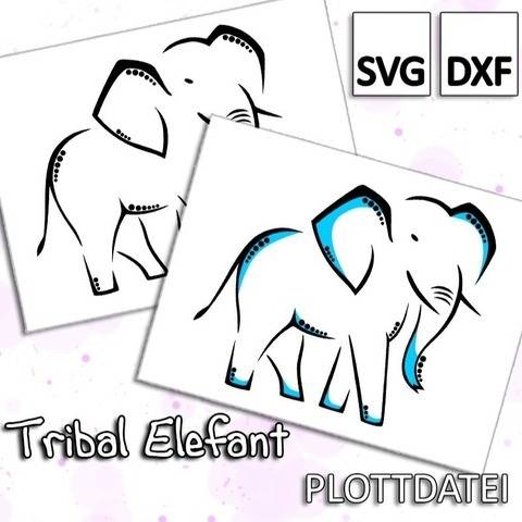 Tribal Elefant - Plottdatei