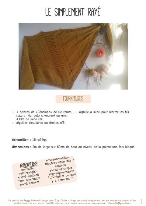 Le simplement rayé - châle