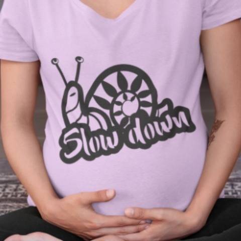 Slow down - Plotterdatei mit Schnecke und Spruch