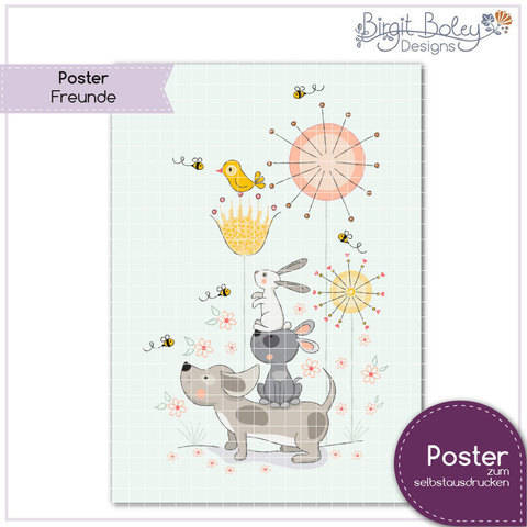 Birgit Boley Designs • Poster Freunde