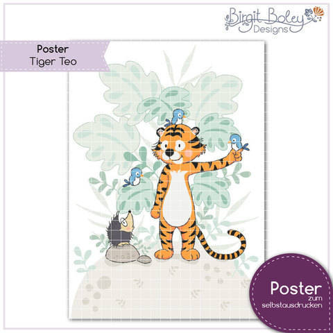 Birgit Boley Designs • Poster Tiger Teo