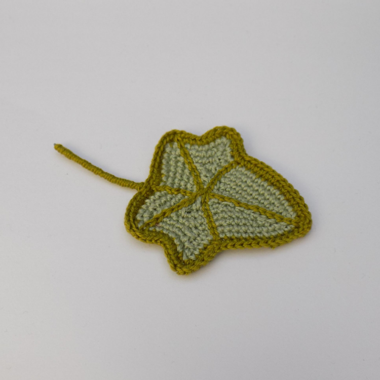 Small Crochet Ivy Leaf Pattern, Crocheted Leaf