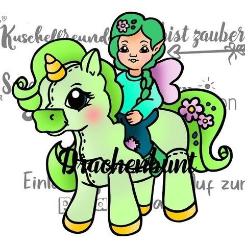 Plotterdatei Plott Einhorn Plüschtier Fee SVG DXF Märchen