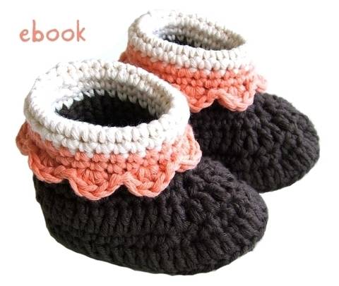 ❤ Häkelanleitung ❤ Chocolate Baby Booties