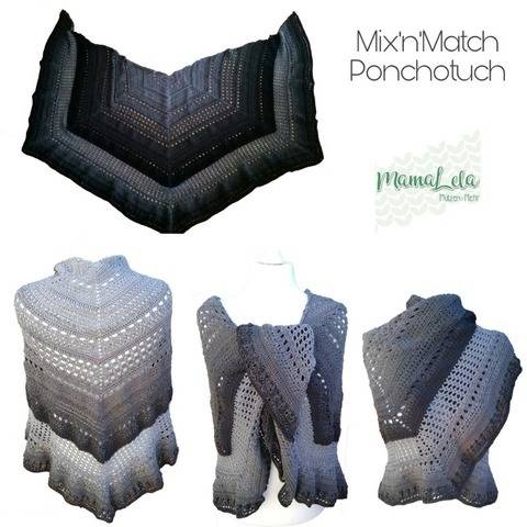 Ponchotuch "Mix'n'Match" von MamaLela - Häkelanleitung