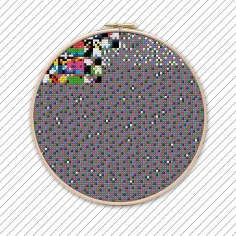Modernes Kreuzstichmuster . POLYCHROME #020