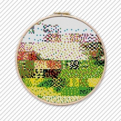 Geometrische Stickenvorlage . POLYCHROME #031