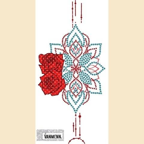 Plotterdatei "Sparkling roses" - mit und ohne Strass