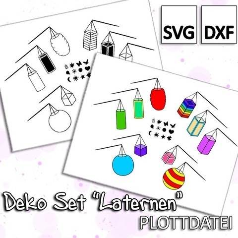 Deko Set "Laternen" - Plottdatei