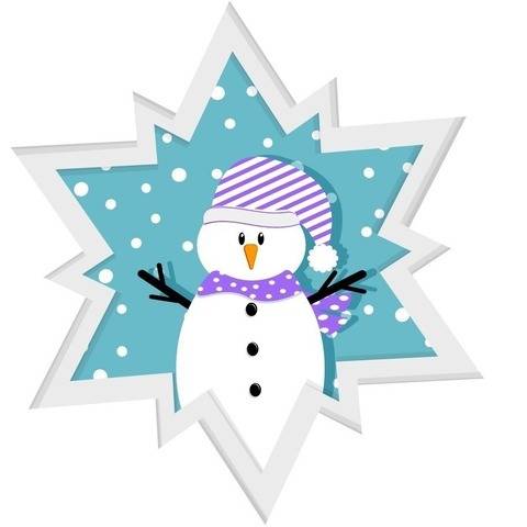 Schichtkarte mit Schneemann - Bastel- und Plotterdatei
