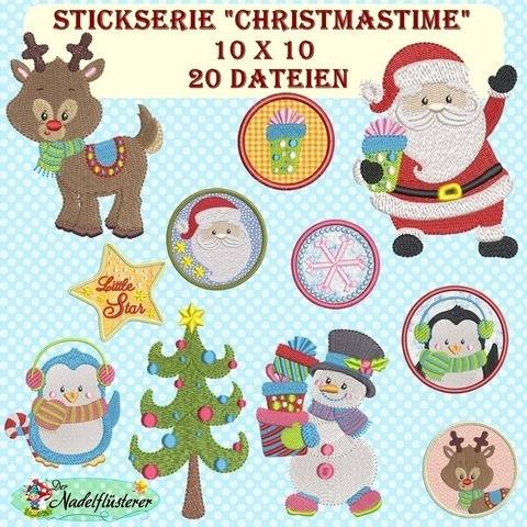 Digitale Stickserie Christmastime 10x10