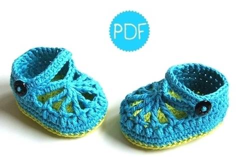 ❤ Häkelanleitung ❤ BlueGreen Baby Loafers