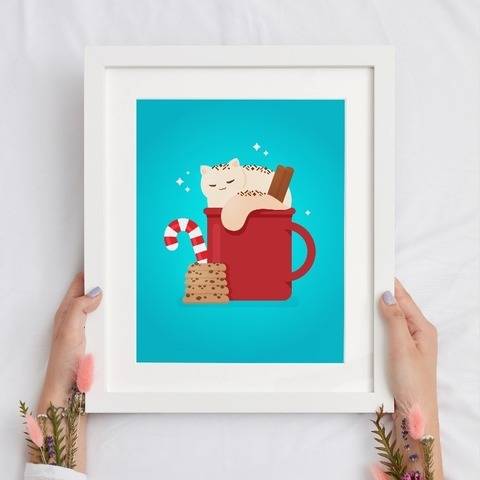Katze Crema - Poster und Ausmalbilder A4 zum Ausdrucken